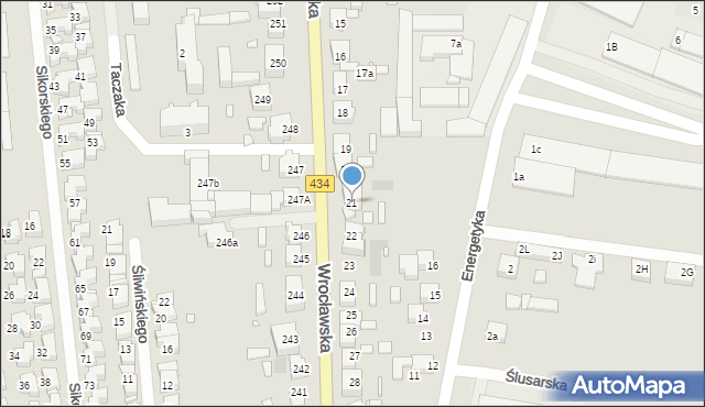 Gostyń, Wrocławska, 21, mapa Gostyń