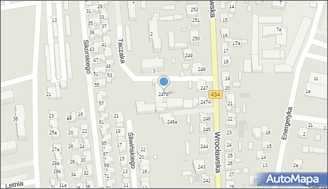 Gostyń, Wrocławska, 247b, mapa Gostyń