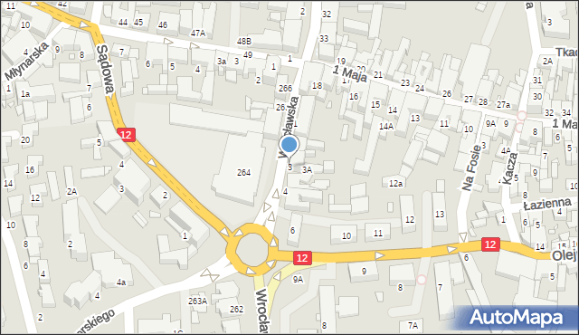 Gostyń, Wrocławska, 3, mapa Gostyń