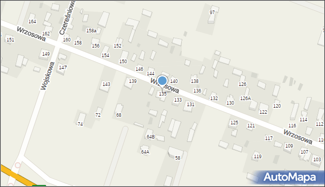 Grabianów, Wrzosowa, 135, mapa Grabianów