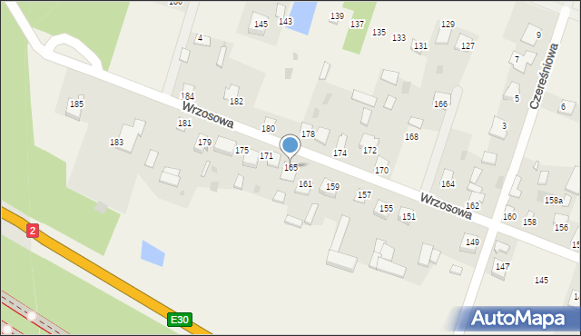 Grabianów, Wrzosowa, 165, mapa Grabianów