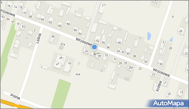 Grabianów, Wrzosowa, 39, mapa Grabianów