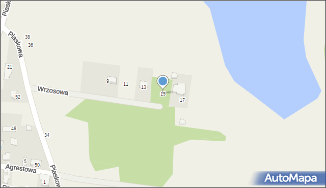 Gródek, Wrzosowa, 15, mapa Gródek