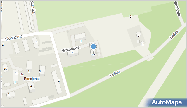 Gródek, Wrzosowa, 4a, mapa Gródek