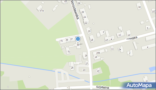 Grodków, Wrocławska, 33, mapa Grodków