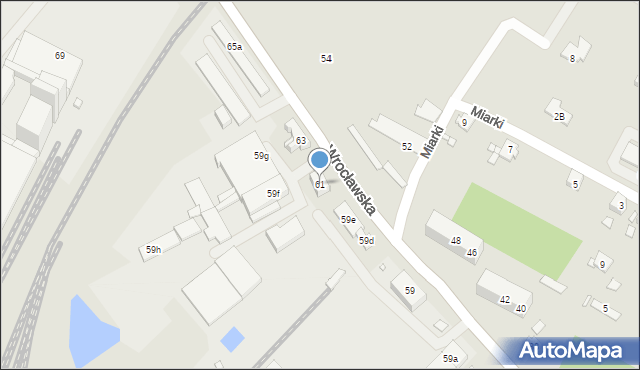 Grodków, Wrocławska, 61, mapa Grodków