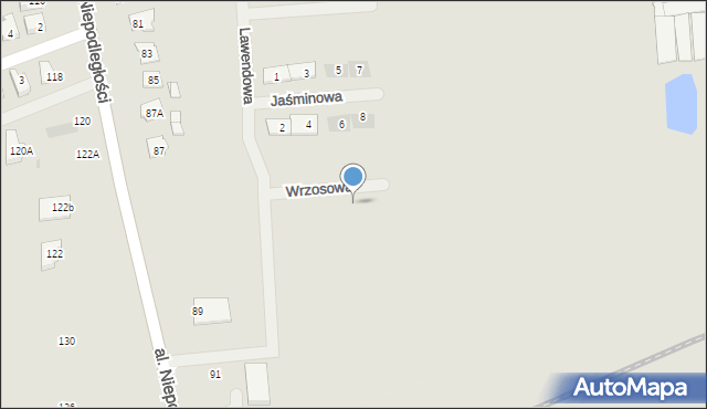 Grójec, Wrzosowa, 6, mapa Grójec