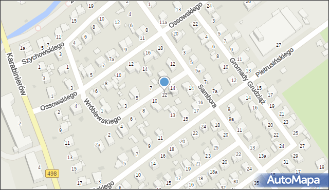 Grudziądz, Wróblewskiego Walerego, gen., 12, mapa Grudziądza