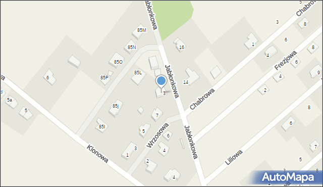 Grzędzice, Wrzosowa, 9, mapa Grzędzice