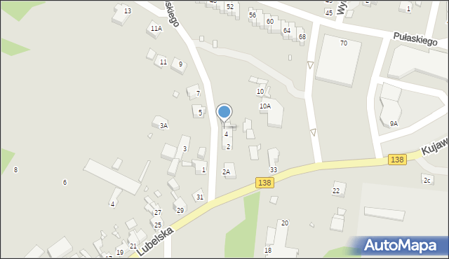 Gubin, Wrońskiego, 6, mapa Gubin