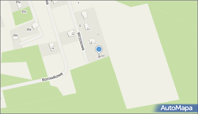 Gulczewo, Wrzosowa, 15, mapa Gulczewo