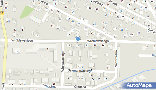 Hajnówka, Wróblewskiego Walerego, gen., 6, mapa Hajnówka