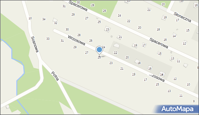 Hipolitów, Wrzosowa, 25, mapa Hipolitów