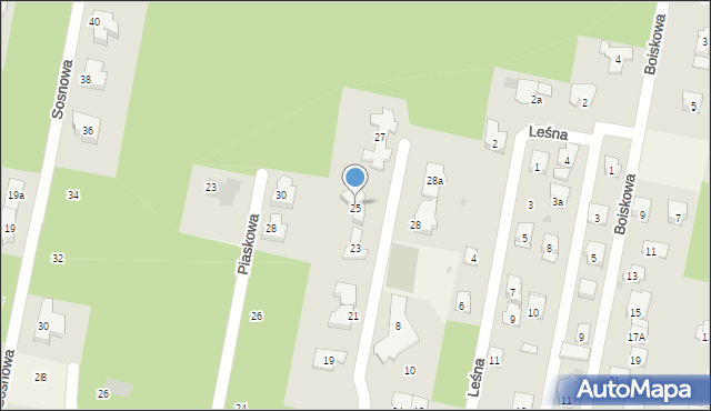 Hornówek, Wrzosowa, 25, mapa Hornówek