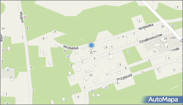 Iły, Wróbelka, 11, mapa Iły