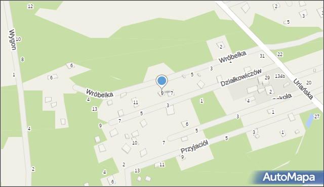 Iły, Wróbelka, 9, mapa Iły