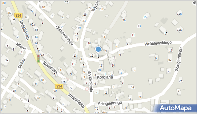 Imielin, Wróblewskiego Zygmunta, gen., 1, mapa Imielin