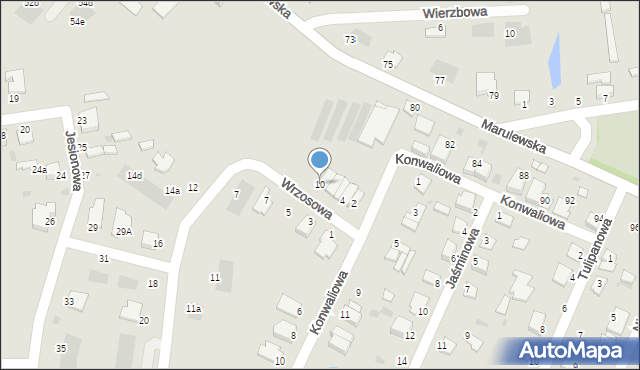 Inowrocław, Wrzosowa, 10, mapa Inowrocławia