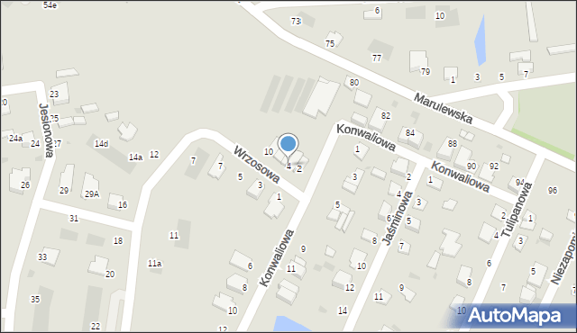 Inowrocław, Wrzosowa, 4, mapa Inowrocławia