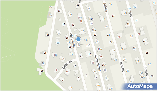 Jabłonna, Wrzosowa, 10, mapa Jabłonna