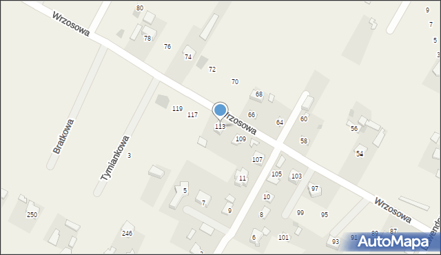 Jacków, Wrzosowa, 113, mapa Jacków