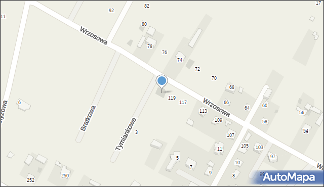 Jacków, Wrzosowa, 121, mapa Jacków