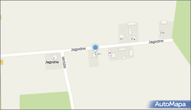 Jagodne, Wróżki, 1, mapa Jagodne