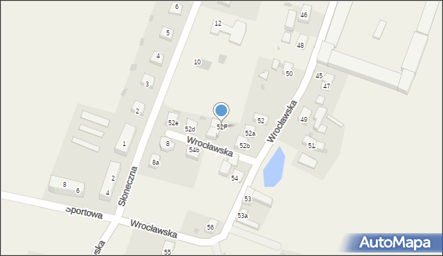 Jaksonów, Wrocławska, 52F, mapa Jaksonów