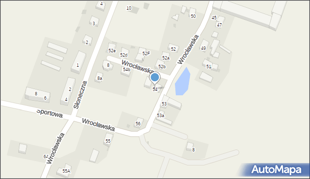 Jaksonów, Wrocławska, 54, mapa Jaksonów