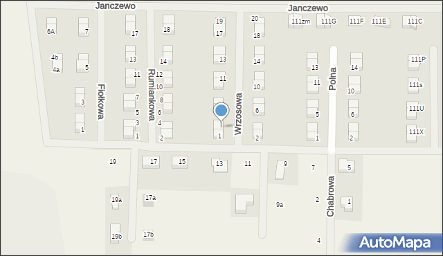 Janczewo, Wrzosowa, 3, mapa Janczewo