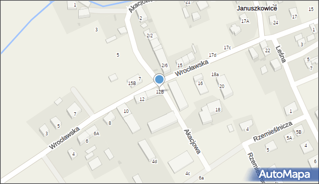 Januszkowice, Wrocławska, 12B, mapa Januszkowice