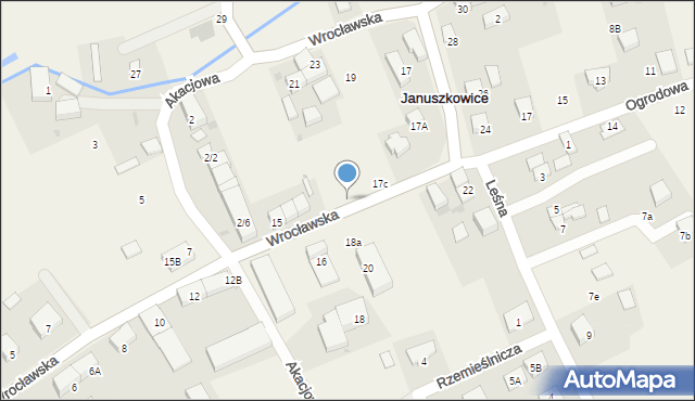 Januszkowice, Wrocławska, 17d, mapa Januszkowice