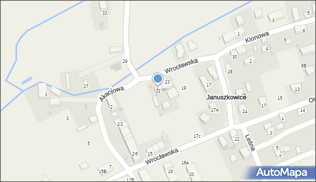 Januszkowice, Wrocławska, 21, mapa Januszkowice