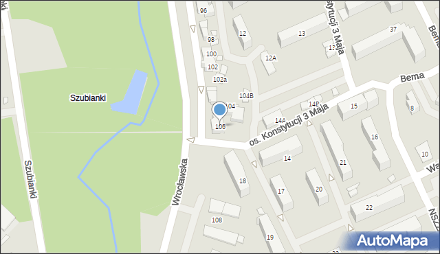 Jarocin, Wrocławska, 106, mapa Jarocin