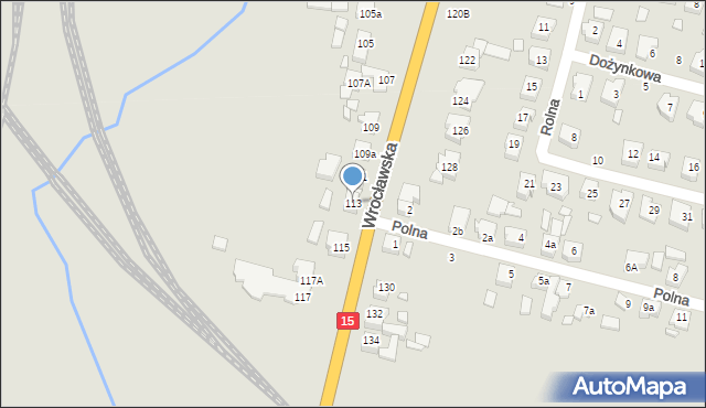 Jarocin, Wrocławska, 113, mapa Jarocin