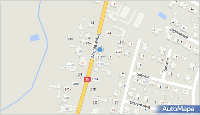 Jarocin, Wrocławska, 116, mapa Jarocin