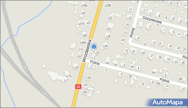 Jarocin, Wrocławska, 128a, mapa Jarocin