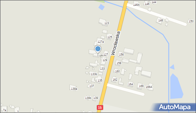 Jarocin, Wrocławska, 129a, mapa Jarocin