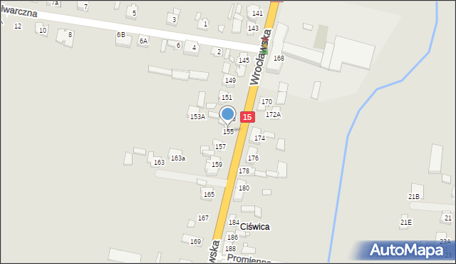 Jarocin, Wrocławska, 155, mapa Jarocin