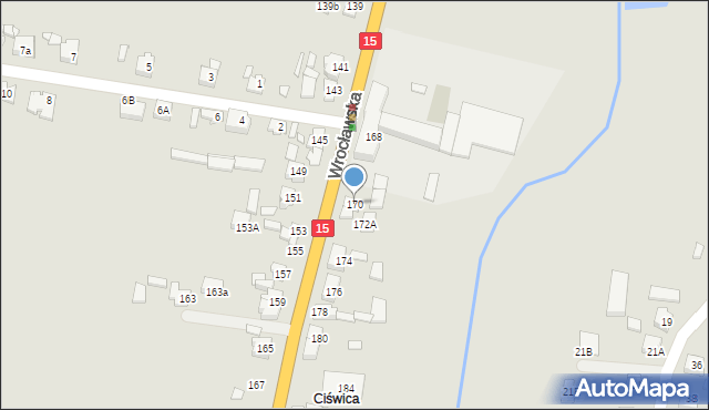 Jarocin, Wrocławska, 170, mapa Jarocin