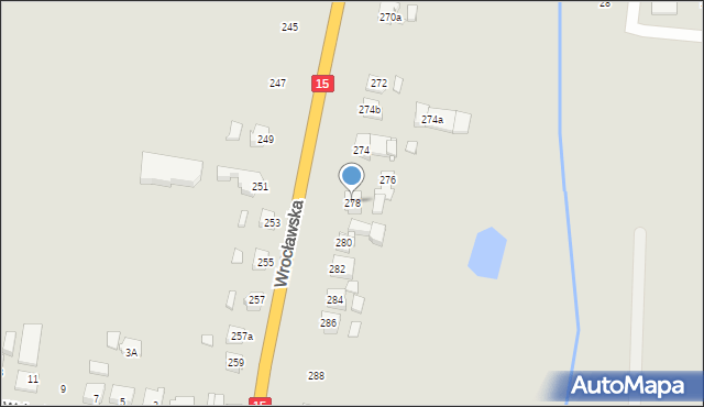 Jarocin, Wrocławska, 278, mapa Jarocin