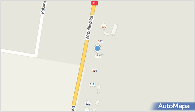 Jarocin, Wrocławska, 314, mapa Jarocin