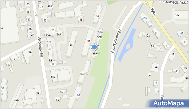 Jarocin, Wrocławska, 56D, mapa Jarocin