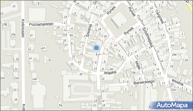 Jarocin, Wrocławska, 7, mapa Jarocin