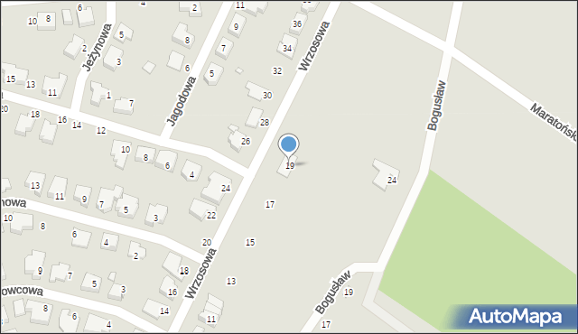 Jarocin, Wrzosowa, 19, mapa Jarocin