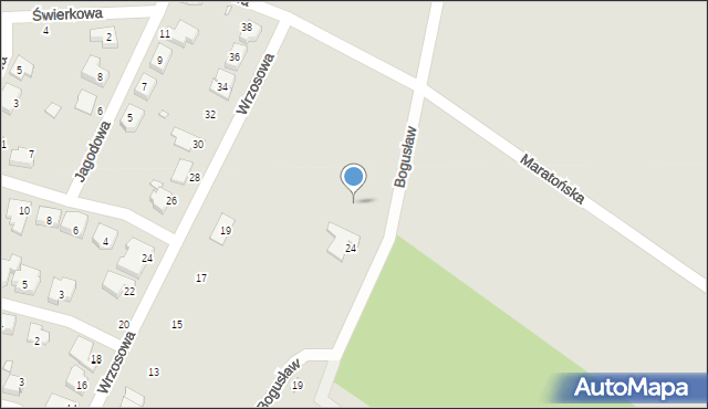 Jarocin, Wrzosowa, 27a, mapa Jarocin