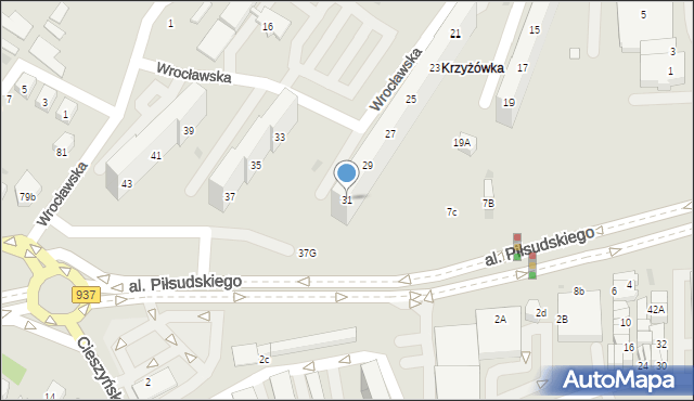 Jastrzębie-Zdrój, Wrocławska, 31, mapa Jastrzębie-Zdrój