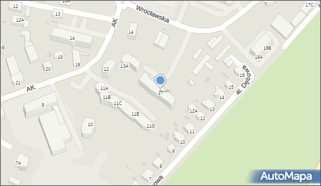 Jawor, Wrocławska, 17, mapa Jawor