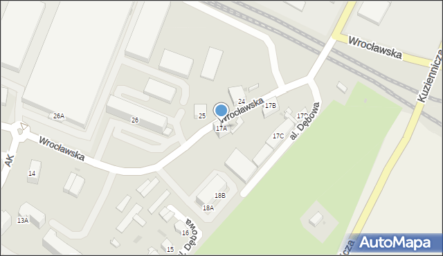 Jawor, Wrocławska, 17A, mapa Jawor