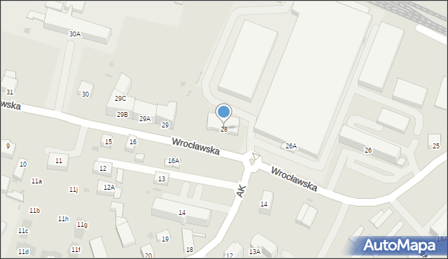 Jawor, Wrocławska, 28, mapa Jawor